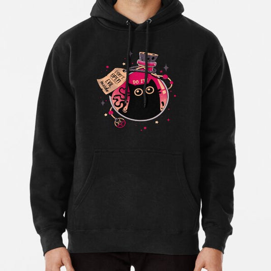 Bottled Menace - Evil Black Cat Pullover Hoodie