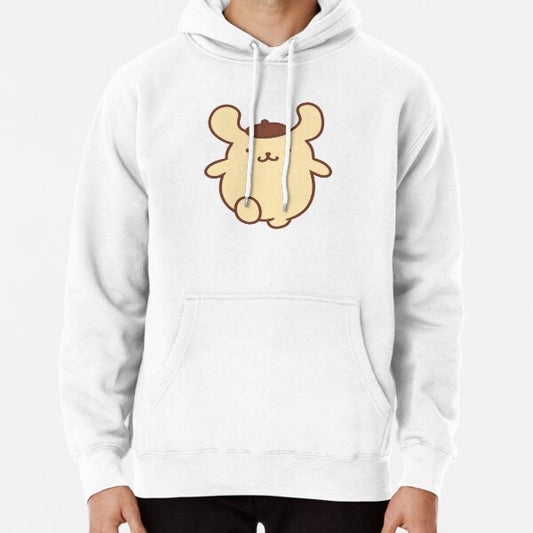 Pompompurin's Playful Transformation - Too Cute to Handle Pullover Hoodie